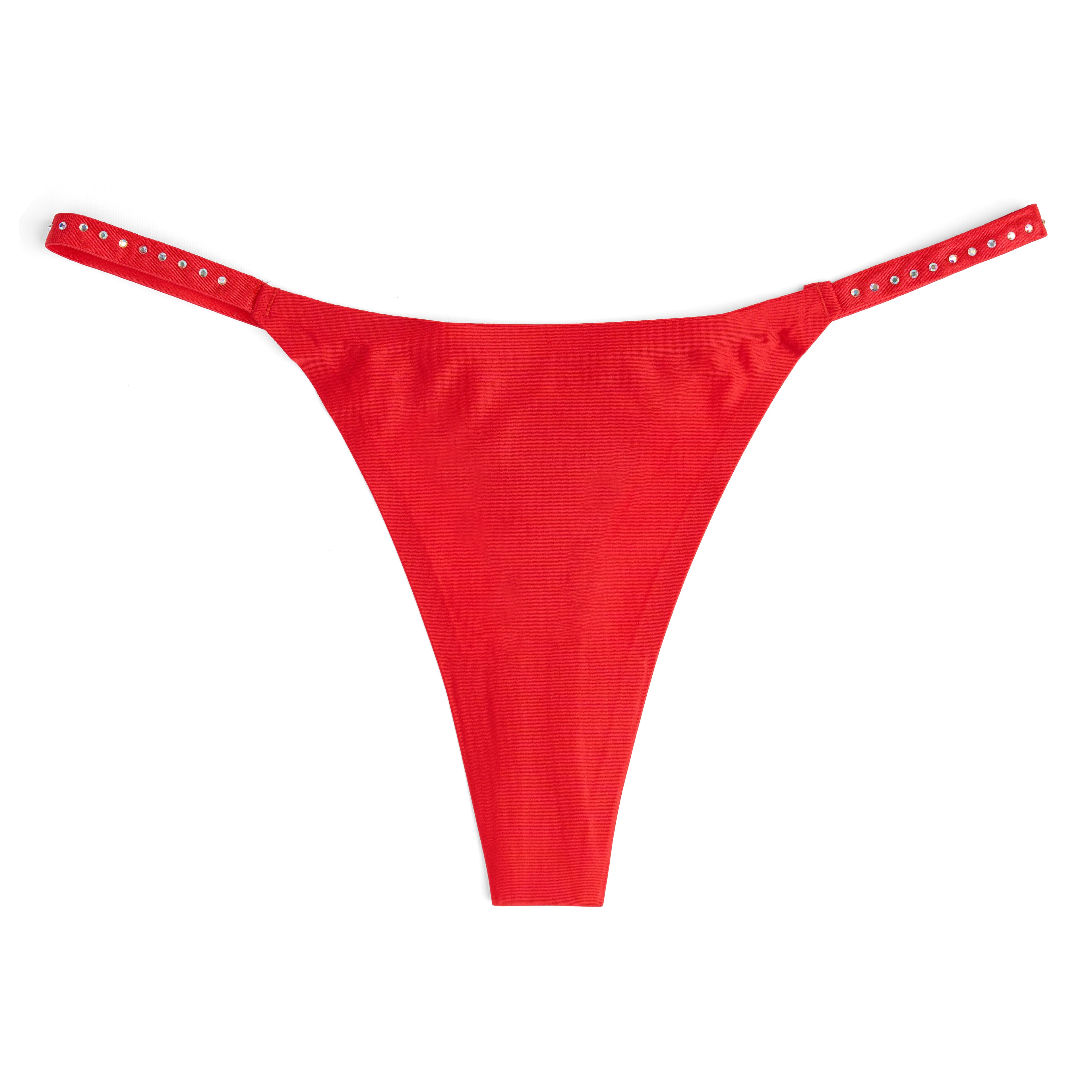 Studded Satin Thong