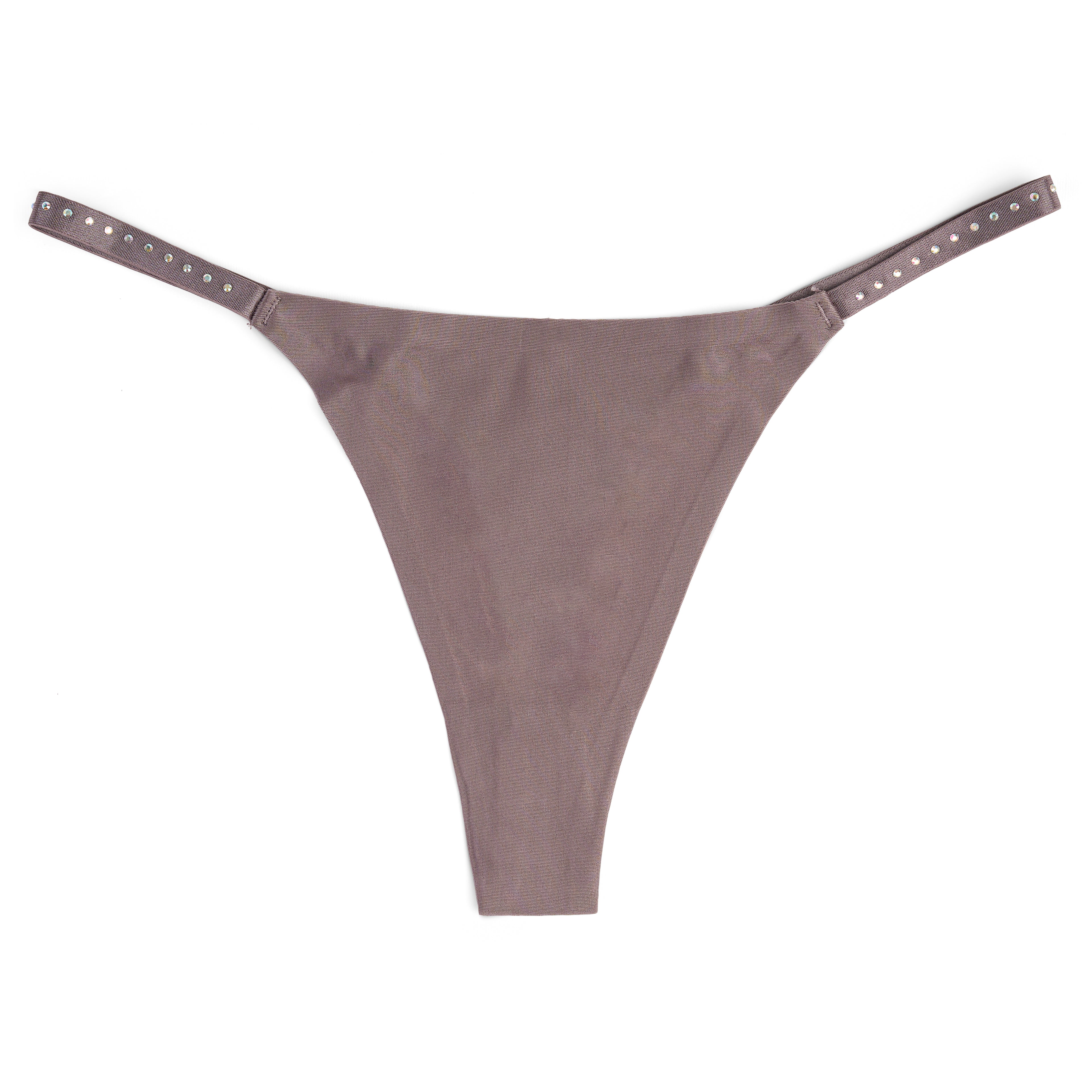 Studded Satin Thong