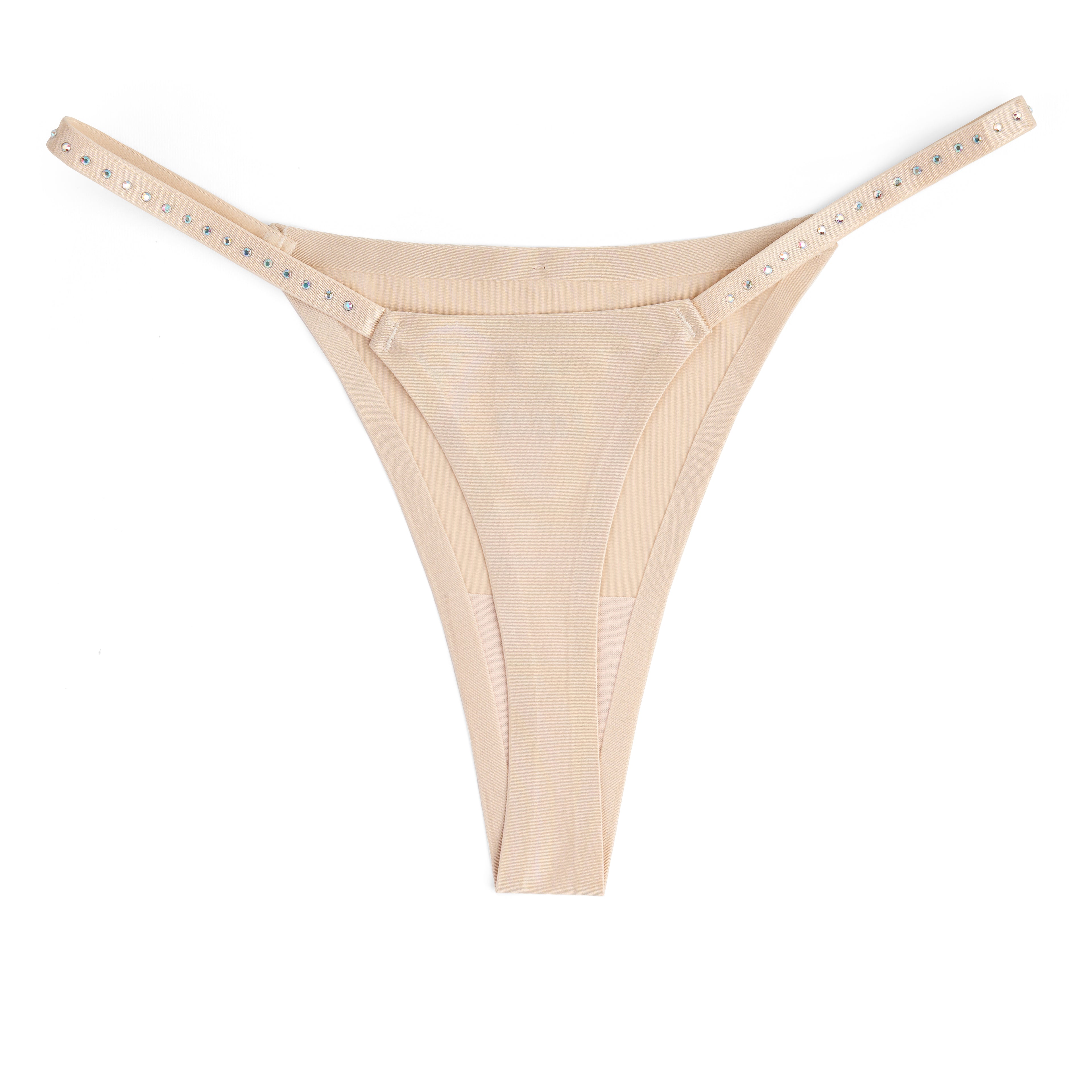 Studded Satin Thong