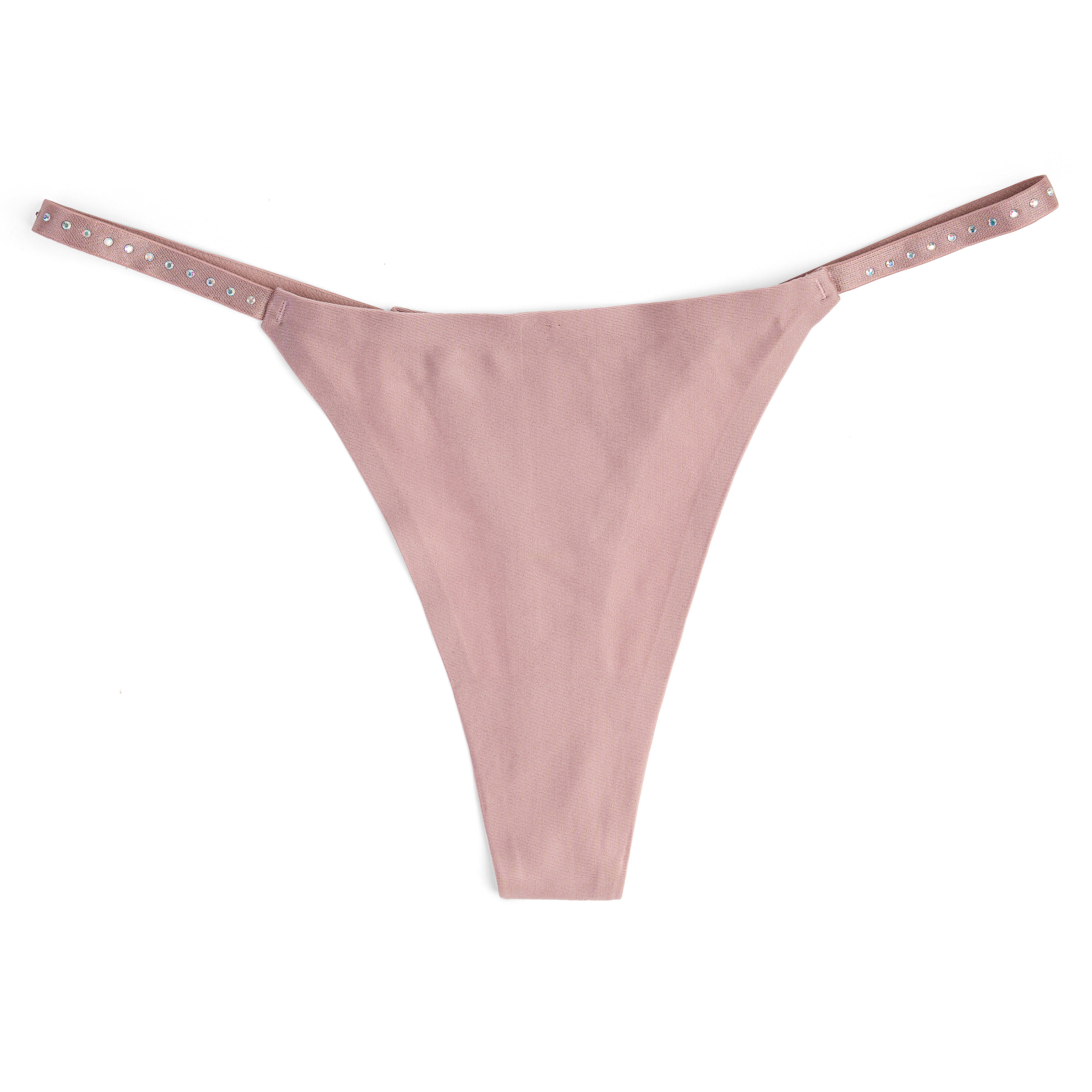Studded Satin Thong
