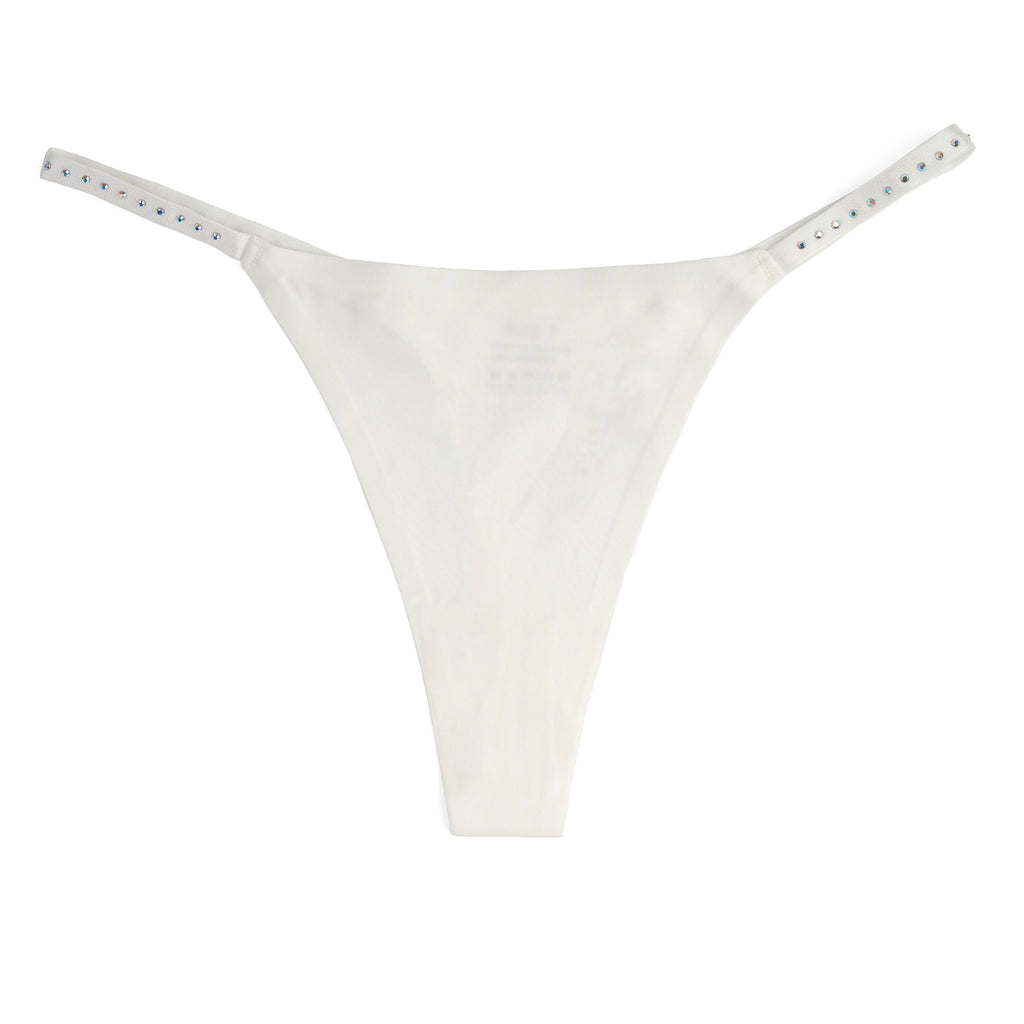 Studded Satin Thong