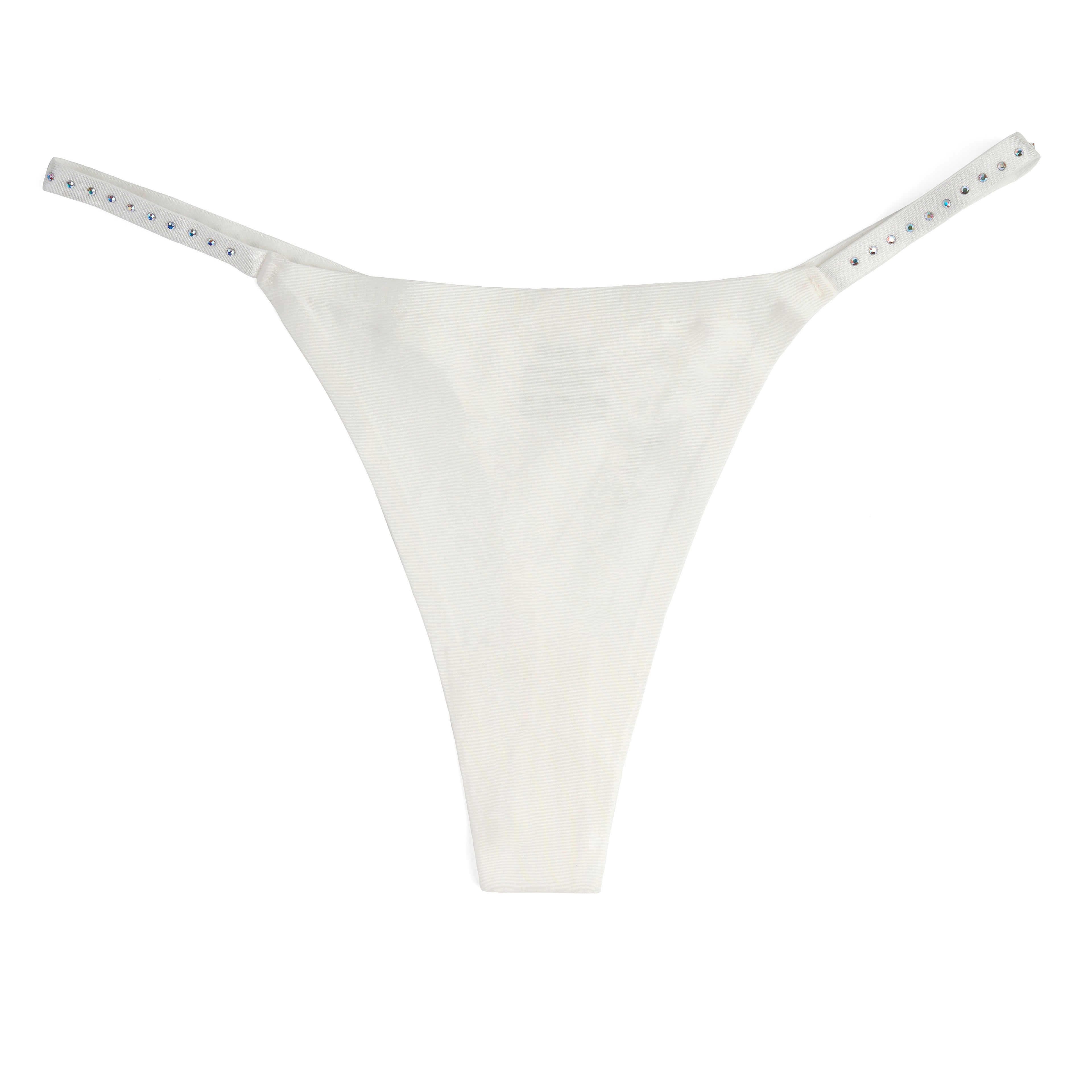 Studded Satin Thong