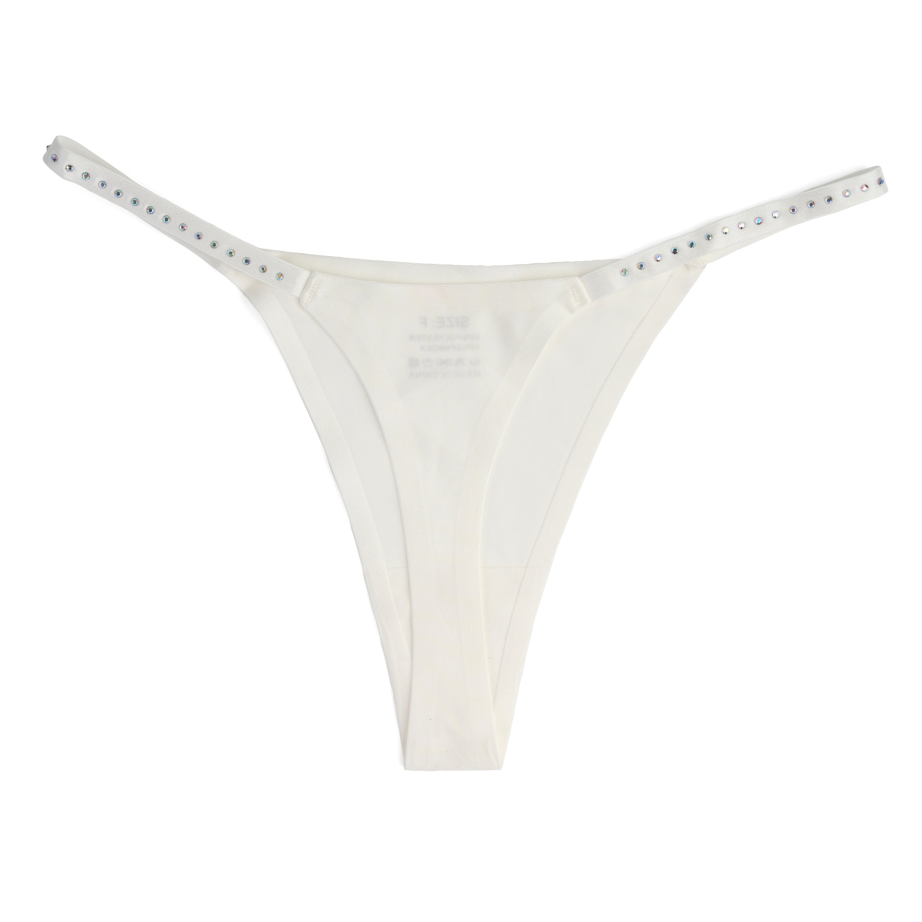 Studded Satin Thong
