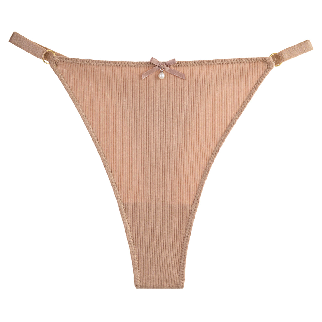 Ripped Cotton Thong