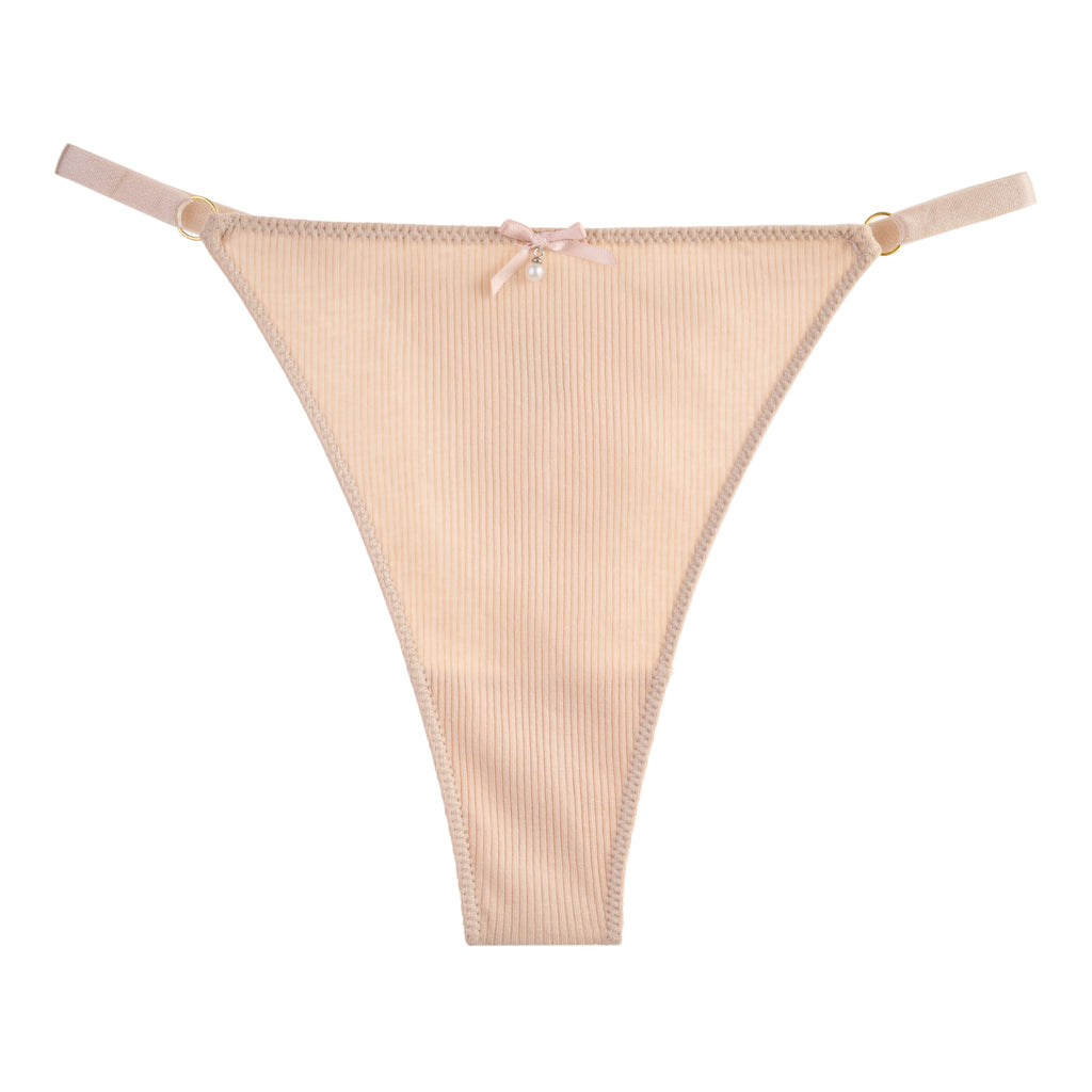 Ripped Cotton Thong