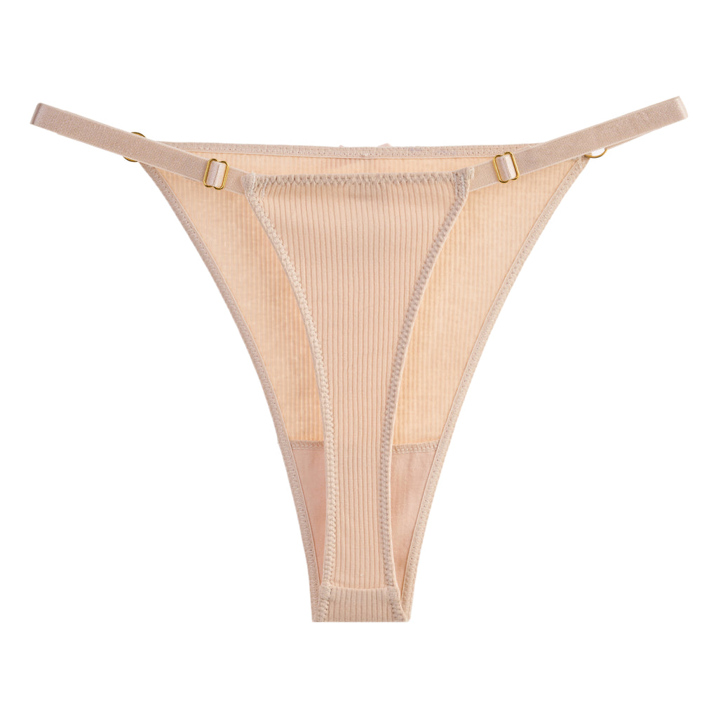 Ripped Cotton Thong