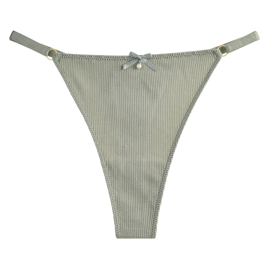 Ripped Cotton Thong