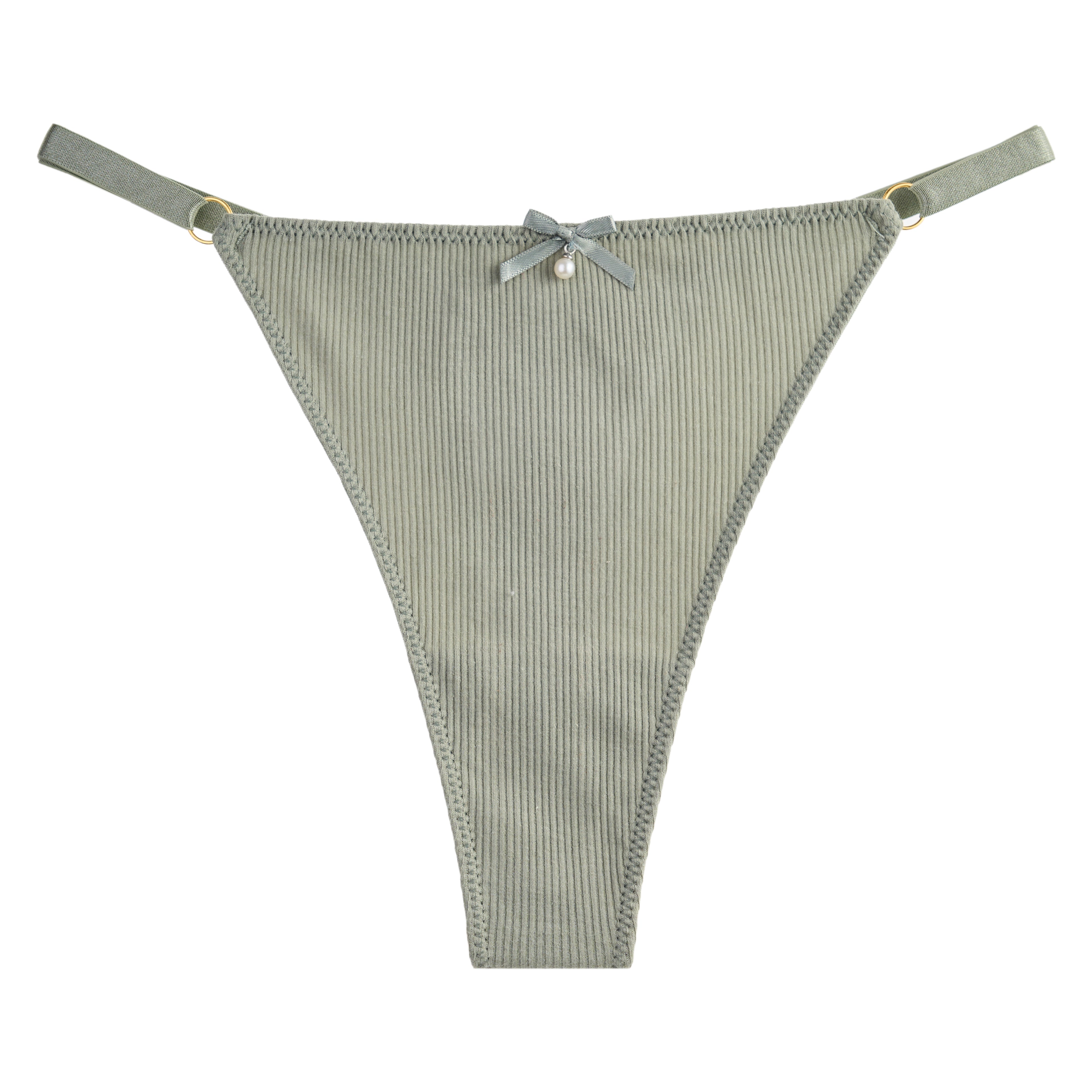 Ripped Cotton Thong