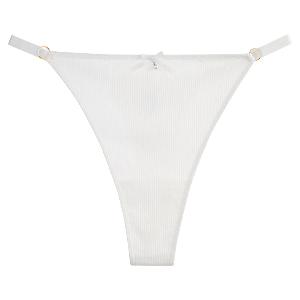 Ripped Cotton Thong