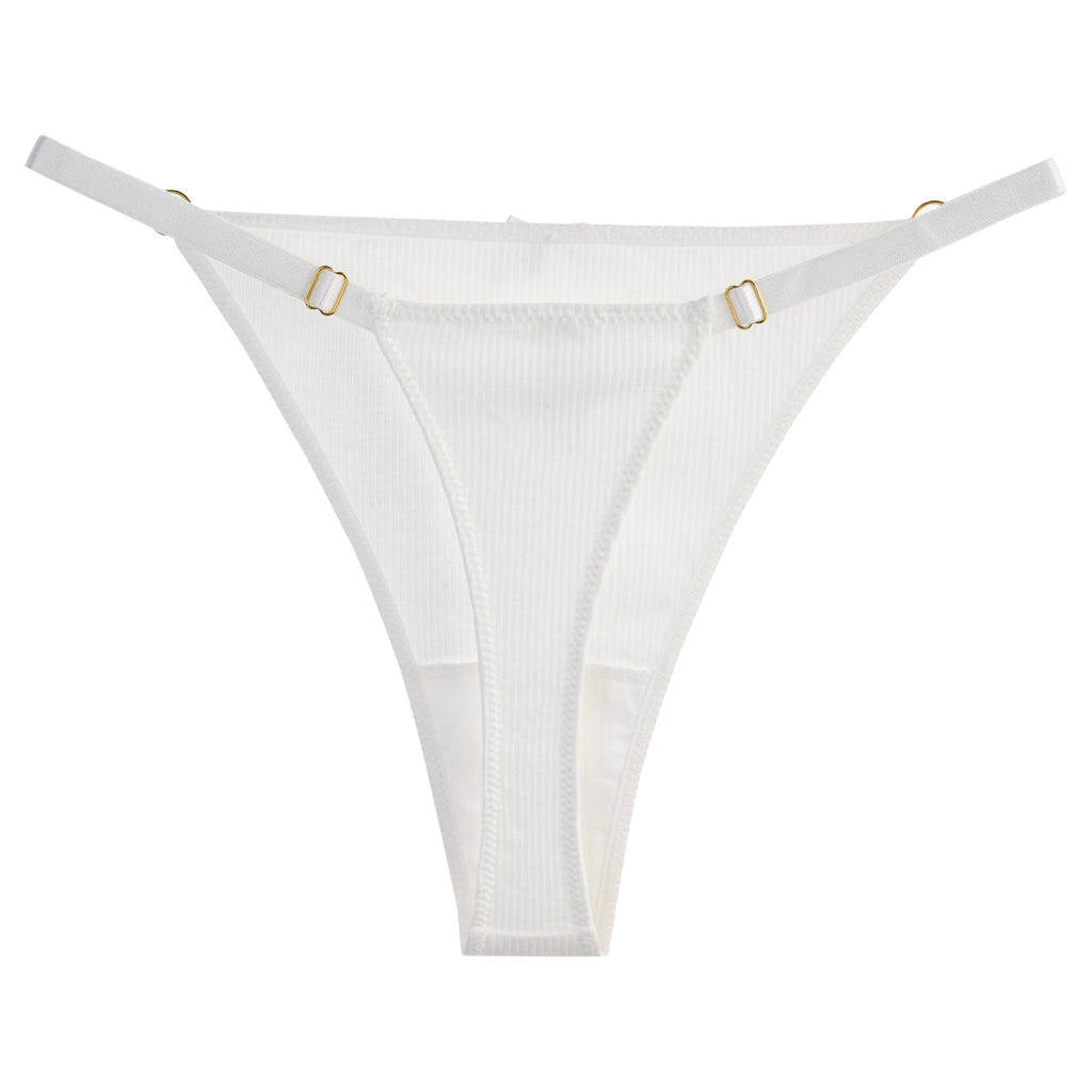 Ripped Cotton Thong